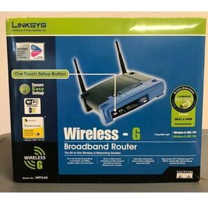Linksys WRT54G Wireless - G 2.4 Ghz Broadband - 4PORT Router - Blue/Black - USED